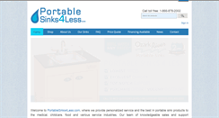 Desktop Screenshot of portablesinks4less.com